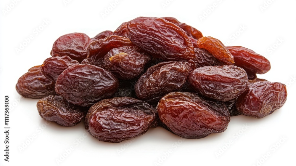 Pile of fresh dried raisins for healthy snacking and baking Pile of fresh dried raisins for healthy snacking and baking