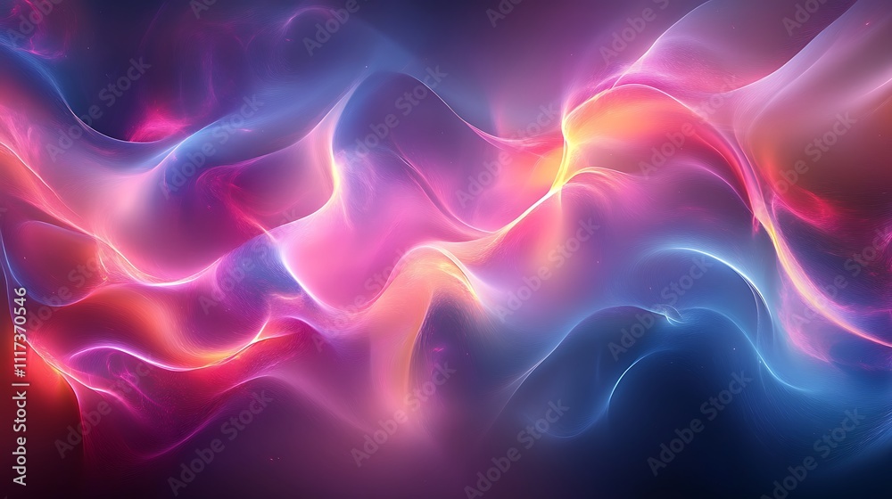 Fototapeta premium Dynamic color flow abstract art digital creation vibrant background