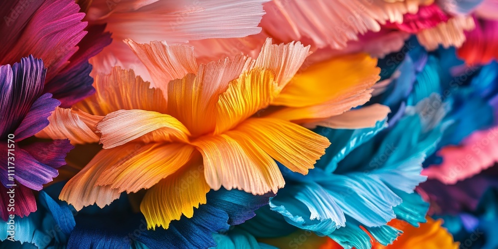 Vibrant macro view of a stack of colorful flowers, showcasing the intricate details and vivid hues of colorful flowers in an artistic arrangement that captures the essence of nature s beauty. Vibrant macro view of a stack of colorful flowers, showcasing the intricate details and vivid hues of colorful flowers in an artistic arrangement that captures the essence of nature s beauty.