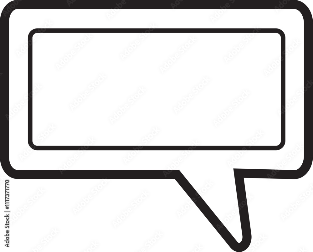 Pixel speech bubble icon. Text box Sticker for social network chats and games. Vector illustration in trendy black outline art style. Empty rectangular template isolated on transparent background. Pixel speech bubble icon. Text box Sticker for social network chats and games. Vector illustration in trendy black outline art style. Empty rectangular template isolated on transparent background.