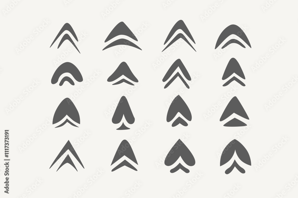 Hand drawing arrow head set collection vector Hand drawing arrow head set collection vector