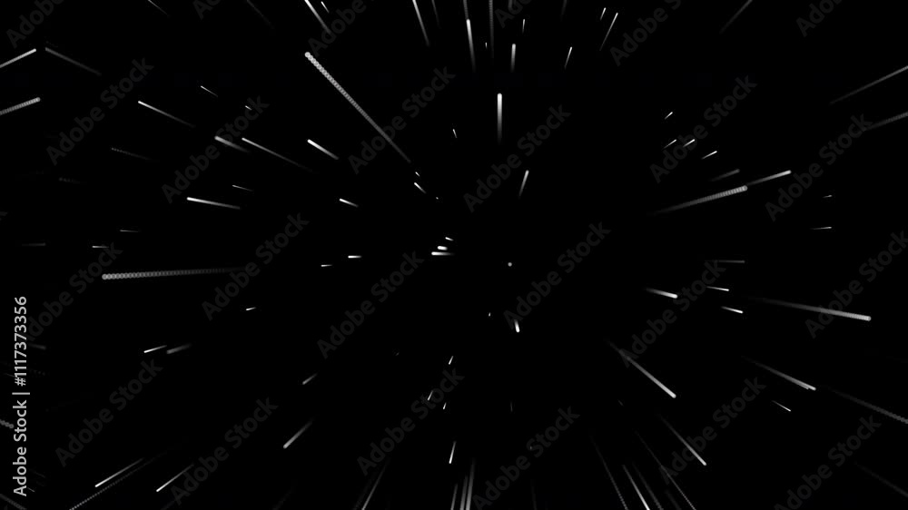 An animation depicting the exhilarating experience of warp speed travel through space, with stars stretching into long streaks as the viewer hurtles through the cosmos. An animation depicting the exhilarating experience of warp speed travel through space, with stars stretching into long streaks as the viewer hurtles through the cosmos.