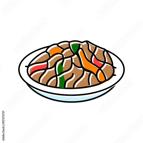 fajitas mexican cuisine color icon vector. fajitas mexican cuisine sign. isolated symbol illustration
