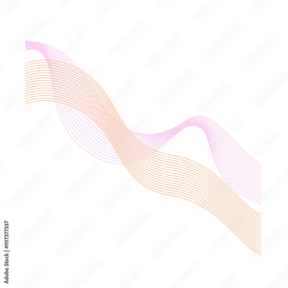 Fototapeta premium Abstract Flowing Wave Lines