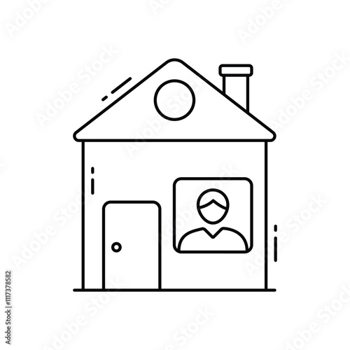 stay at home vector icon
