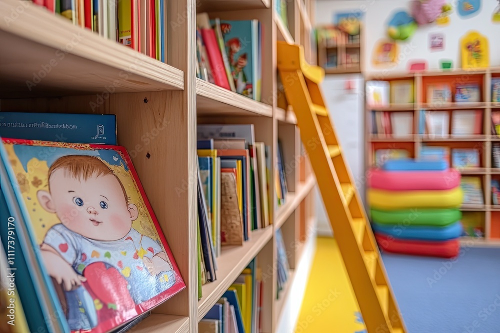 Background illustration made of colorful books like a bookcase Background illustration made of colorful books like a bookcase