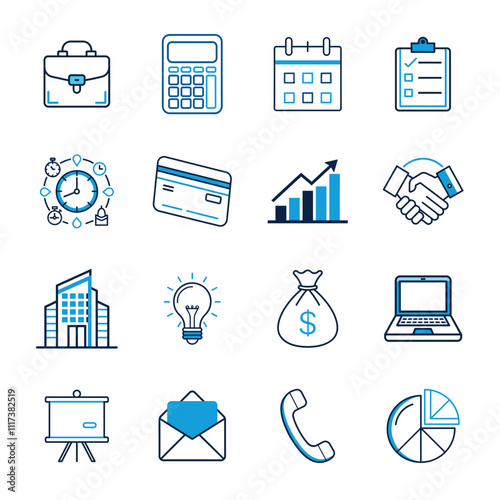 Business and corporate world vector icons