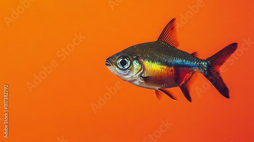 Cute puppy swimming gracefully in vibrant aquarium underwater scene playful environment joyful concept