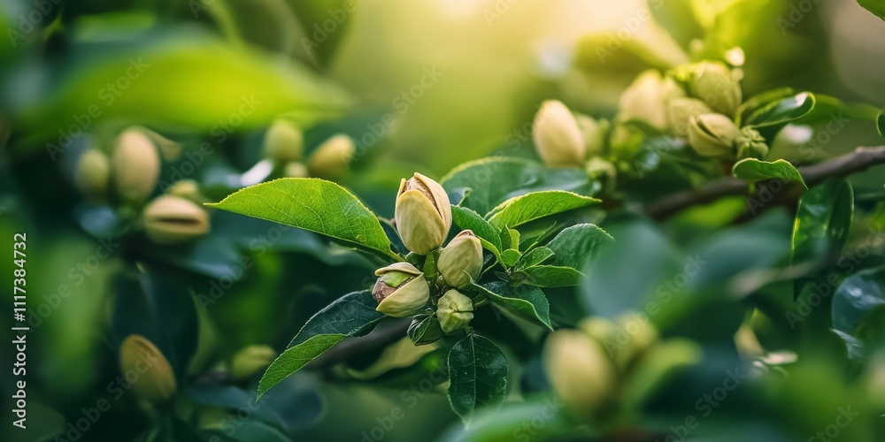 Fresh pistachios nestled among the branches of a tree, showcasing the vibrant and tempting appeal of these fresh pistachios as they grow naturally on their branches. Fresh pistachios nestled among the branches of a tree, showcasing the vibrant and tempting appeal of these fresh pistachios as they grow naturally on their branches.
