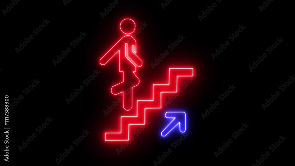 Job promotion icon, Career growth development concept. Motivation to success and achieve work target to reach goal on top alpha channel on transparent background, black solid background Job promotion icon, Career growth development concept. Motivation to success and achieve work target to reach goal on top alpha channel on transparent background, black solid background