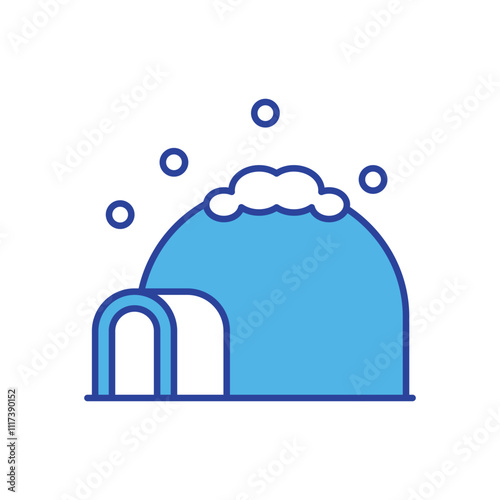 Igloo icon isolated on a white background. Vector illustration.