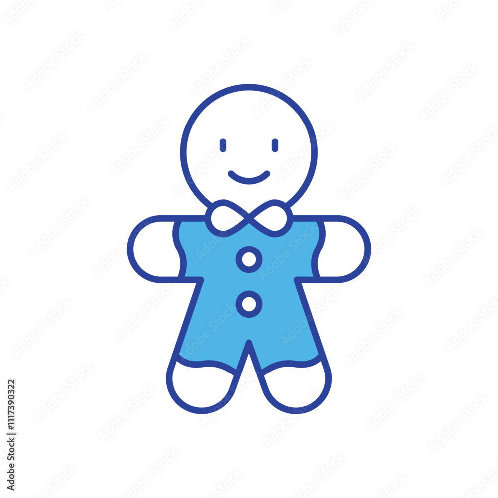 Gingerbread Man icon isolated on a white background. Vector illustration. Gingerbread Man icon isolated on a white background. Vector illustration.