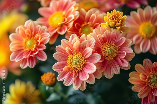 The arrangement of lovely blossomed flowers. Generative Ai