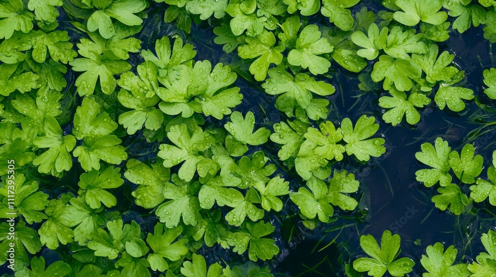 Lush Green Leaves Floating on Water Surface, Captivating Natural Scene with Fresh Foliage and Tranquil Reflections, Perfect for Nature-Themed Projects and Designs Lush Green Leaves Floating on Water Surface, Captivating Natural Scene with Fresh Foliage and Tranquil Reflections, Perfect for Nature-Themed Projects and Designs