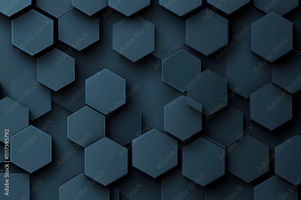 Abstract dark blue hexagonal pattern background. Perfect for technology, corporate, or design projects. Abstract dark blue hexagonal pattern background. Perfect for technology, corporate, or design projects.