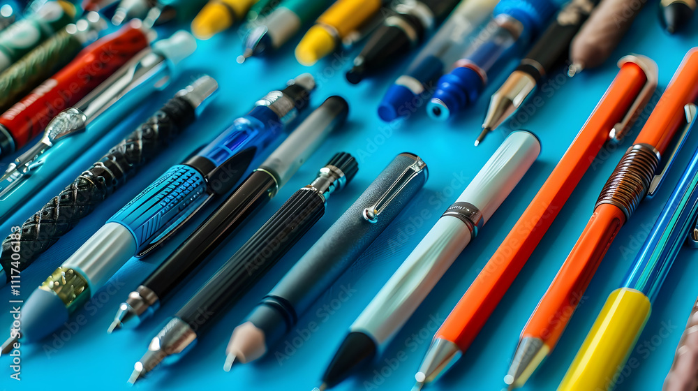 Colorful Pen and Pencil Illustration Colorful Pen and Pencil Illustration