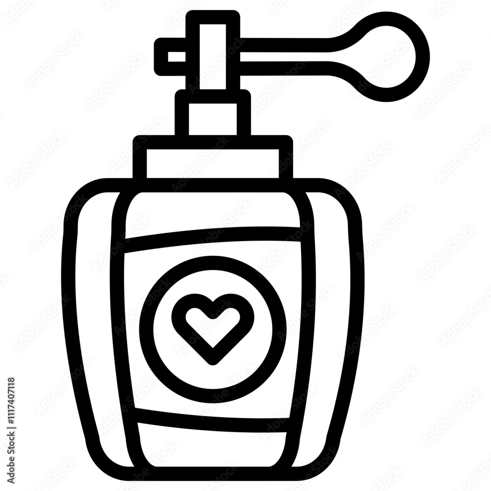 Obraz premium Perfume Vector Line Icon
