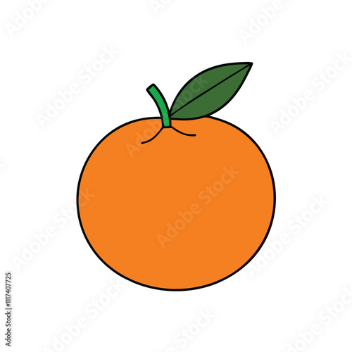 orange with leaves