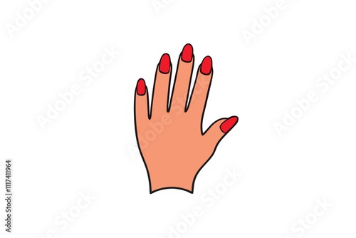 hand isolated on white