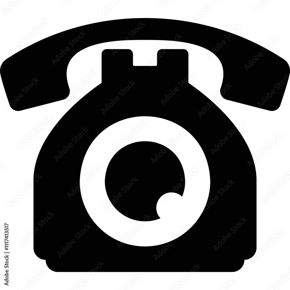 Simple vector icon home phone Simple vector icon home phone