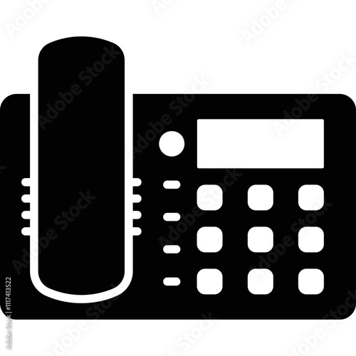 Simple vector icon home phone