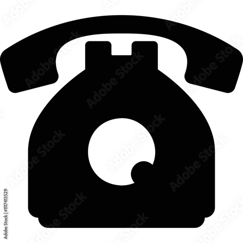 Simple vector icon home phone
