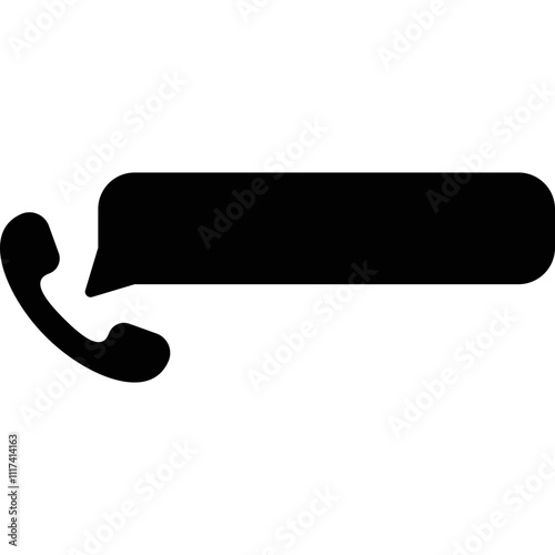 Simple vector icon telephone conversation