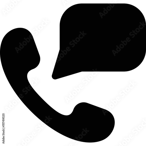 Simple vector icon telephone conversation