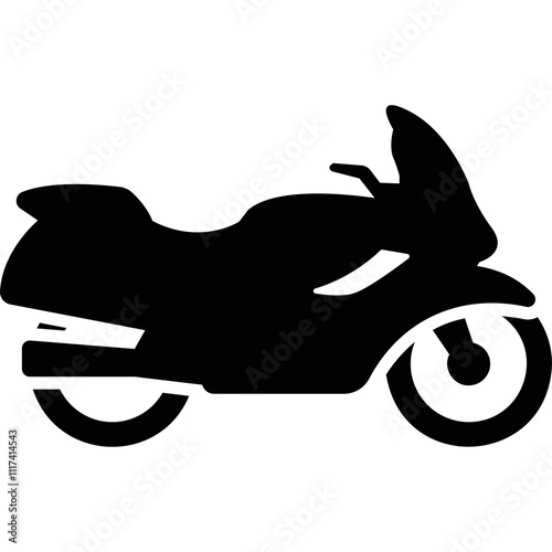 Simple vector icon police motorcycle
