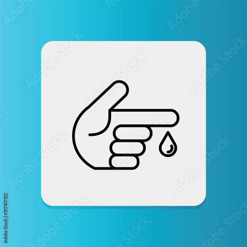 Blood Test icon. Editable stroke. Vector illustration.