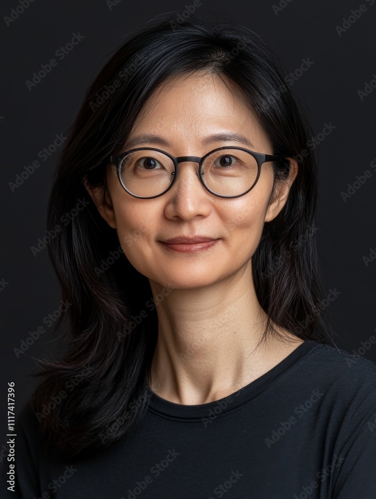 Fototapeta premium Portrait of a Woman with Glasses