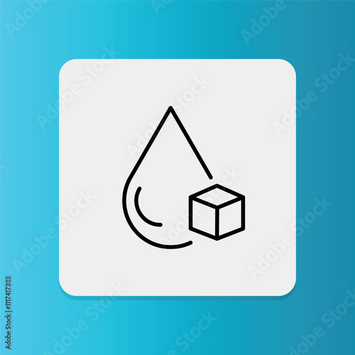 Blood sugar icon. Editable stroke. Vector illustration.