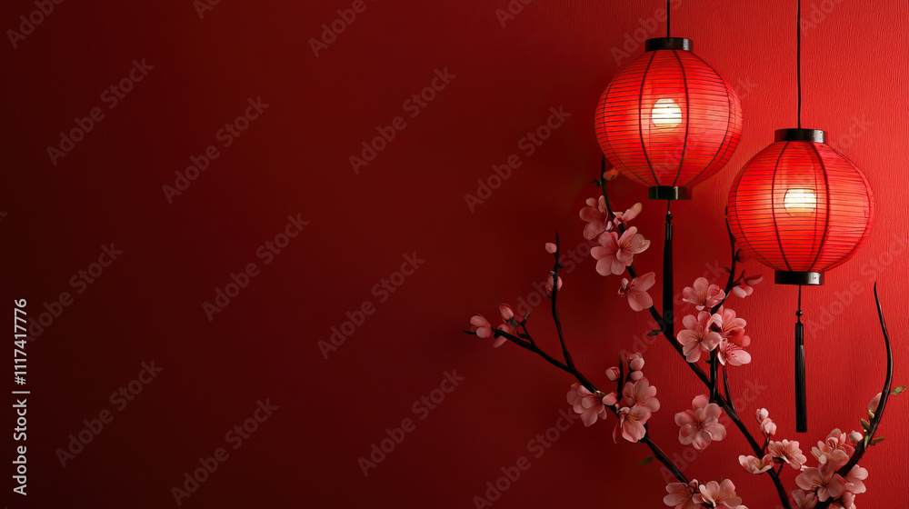 Fototapeta premium Chinese New Year Lantern Background