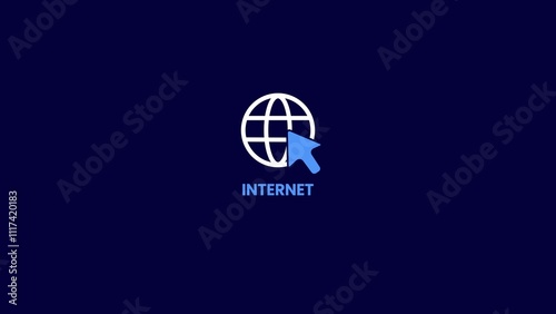 internet web browser icon with much pointer, Internet icon, web browser symbol, website icon, Internet web icon.