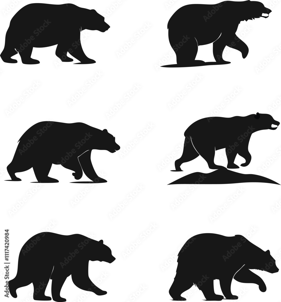 Fototapeta premium silhouettes of bear