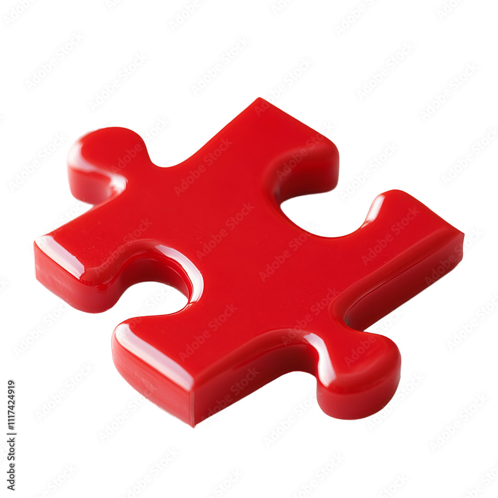 puzzle red isolated on white background puzzle red isolated on white background