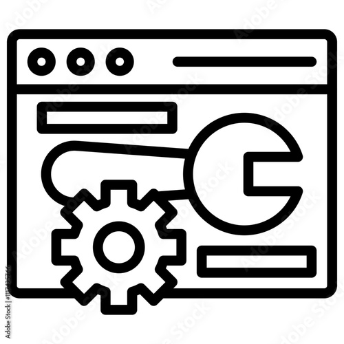 Web Optimization Vector Line Icon