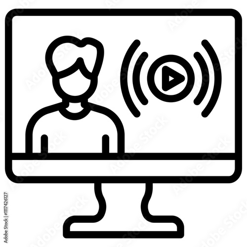 User Live Streaming Icon