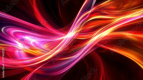 Vibrant Light Streaks at Evening Carnival Scene