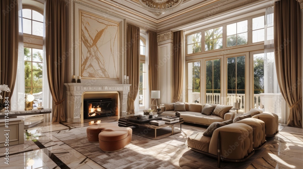 Fototapeta premium Modern living room interior 