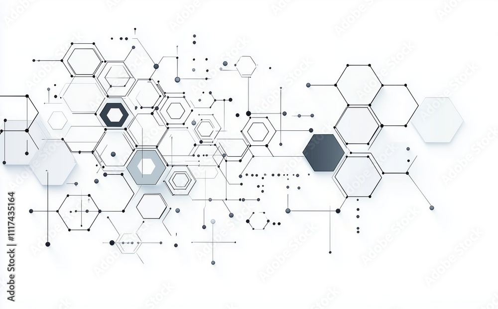 Obraz premium background with molecule 