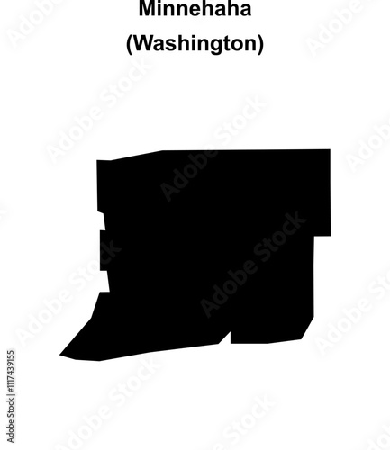 Minnehaha (Washington) blank outline map