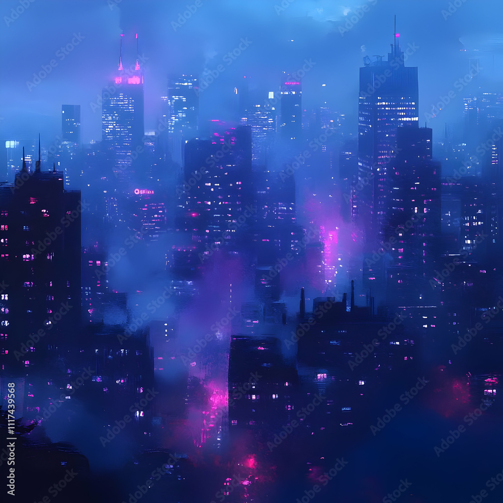Night Cityscape Illustration Night Cityscape Illustration