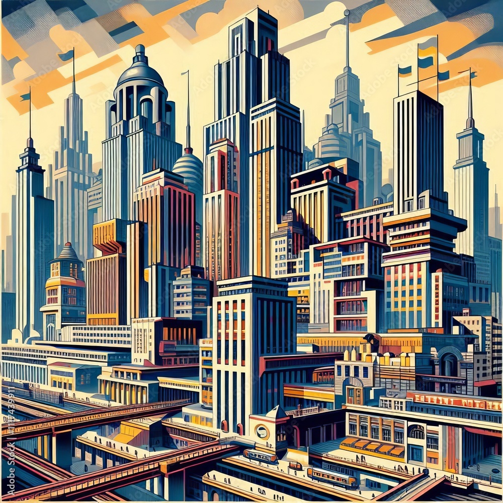 Obraz premium 149 Constructivist Kiev A bold constructivist inspired artwork o