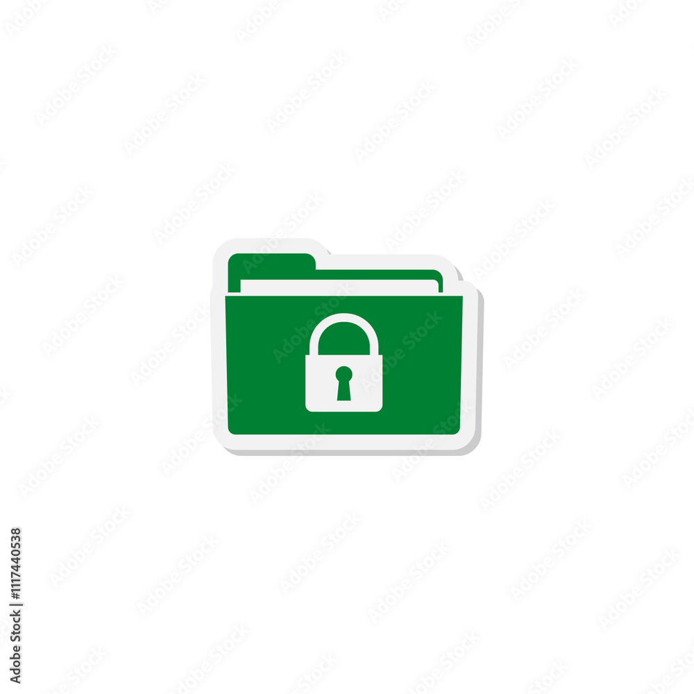 Folder with lock pad icon isolated on transparent background Folder with lock pad icon isolated on transparent background
