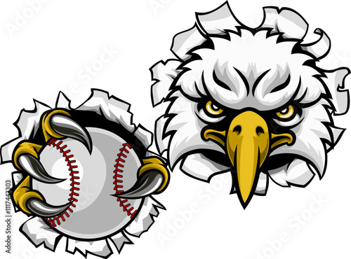 An eagle or hawk or falcon baseball softball bald eagles mascot