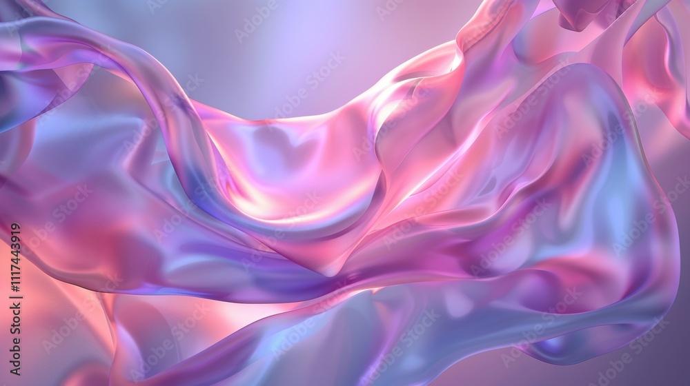 Abstract flowing fabric in soft pastel colors creating a serene effect. Abstract flowing fabric in soft pastel colors creating a serene effect.