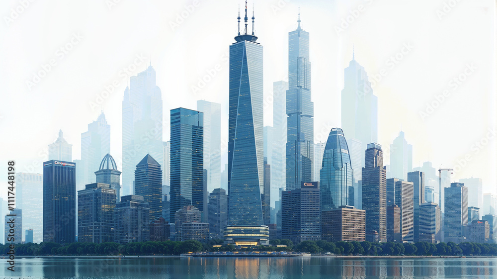 Obraz premium cityscape with skyscrapers