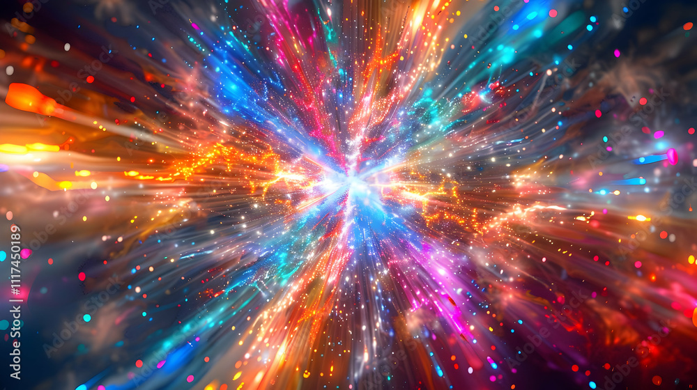 Vibrant Abstract Background: Colorful Light Burst Vibrant Abstract Background: Colorful Light Burst