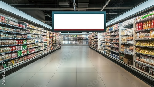 Design an overhead display of seasonal sales in stores